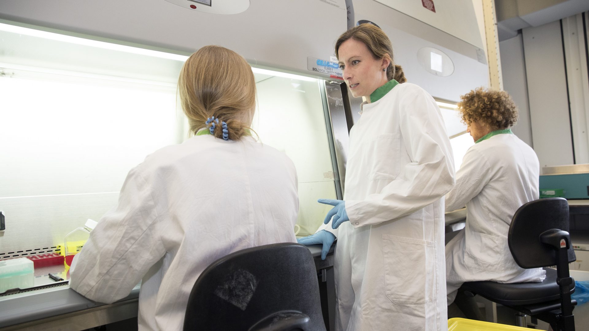 rebekka Schneider op het lab