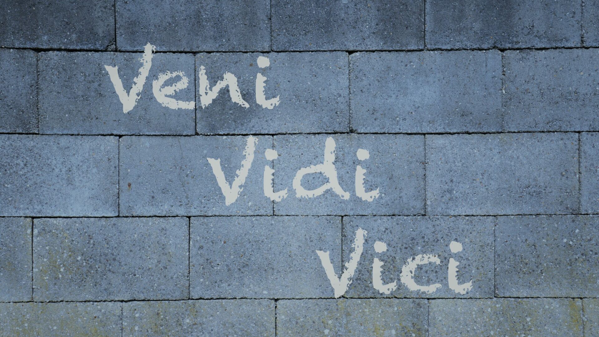 The,Words,Veni,Vidi,Vici,Painted,On,A,Wall.
