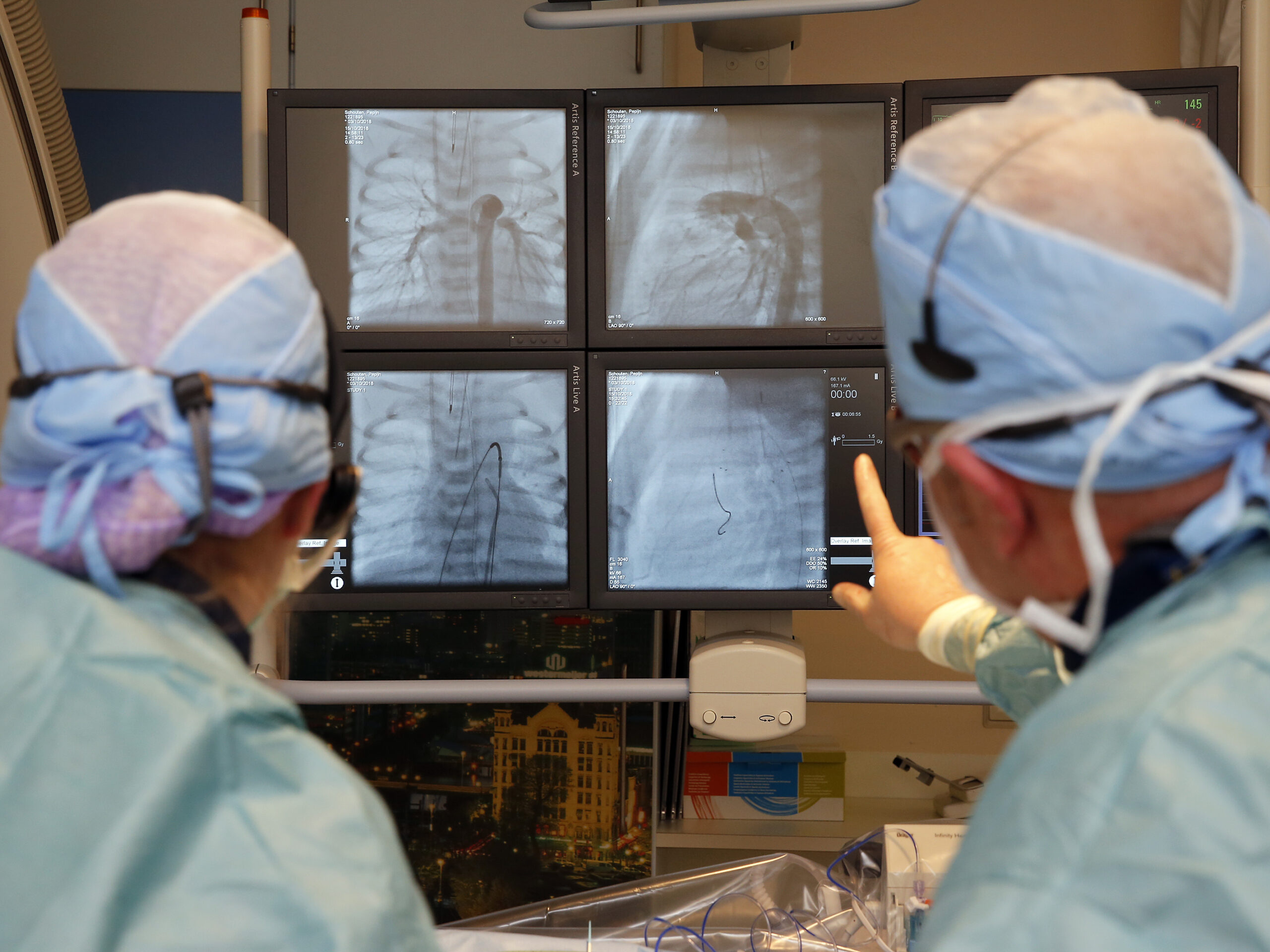 Kinderinterventiecardiologen aan het werk