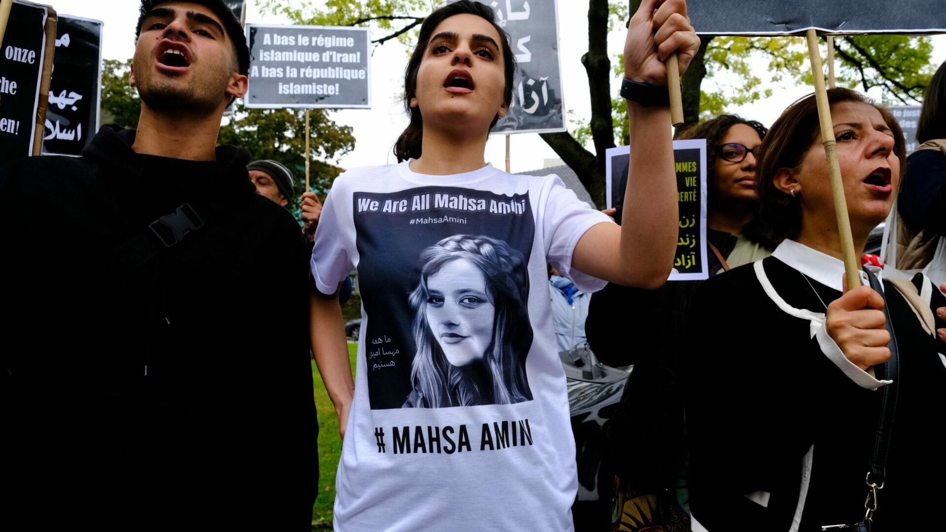 Protestors,Take,Part,During,A,Demonstration,In,Front,Of,The
