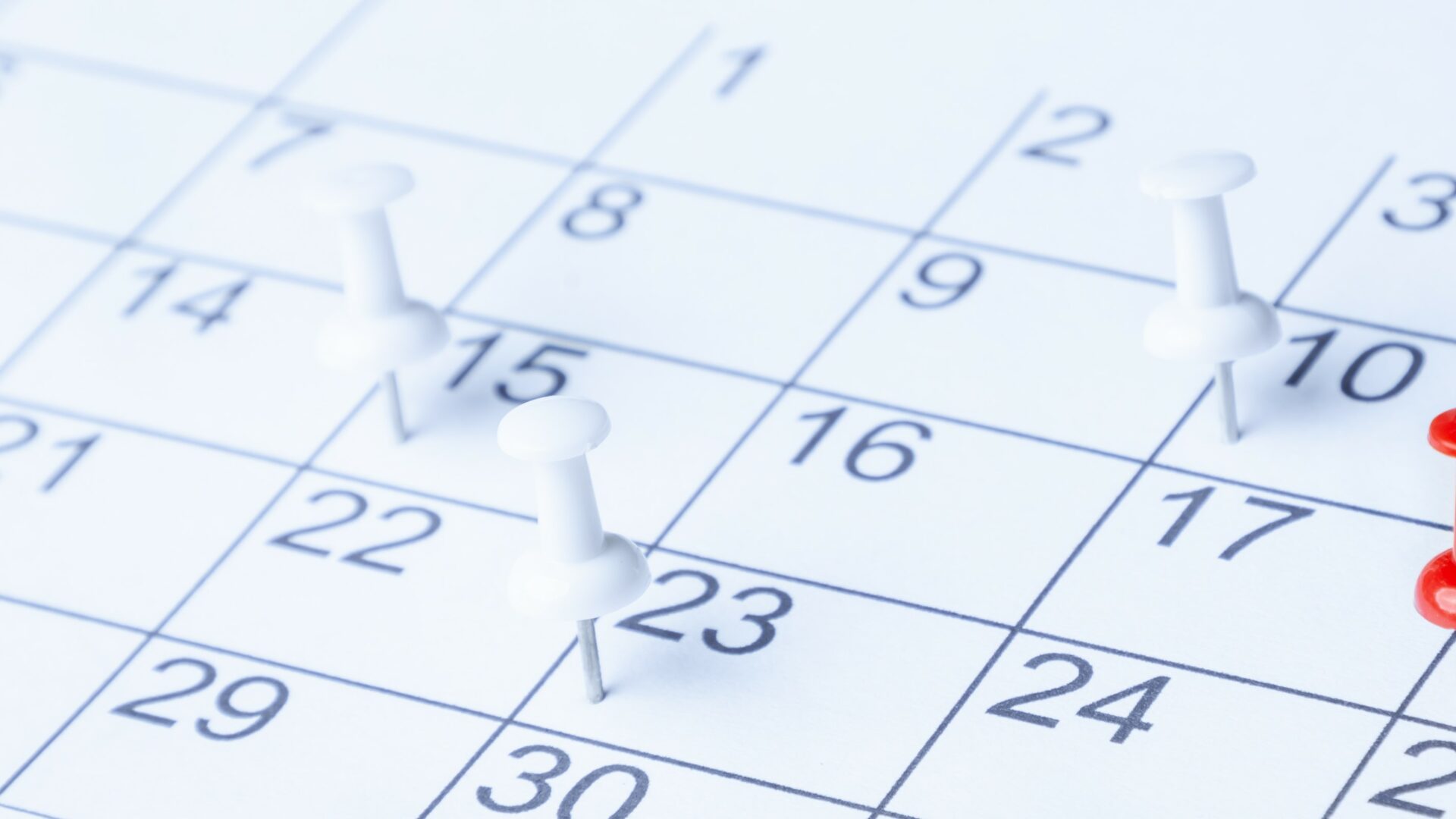 Tacks,On,Calendar,Page/,18th