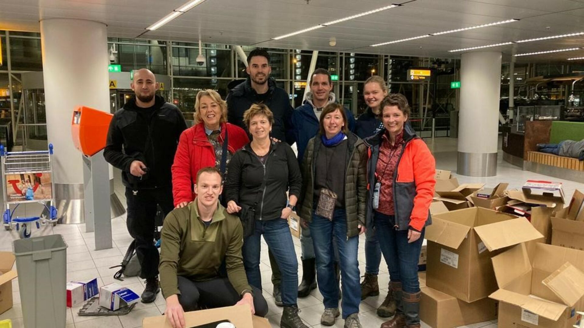 Verpleegkundigen Erasmus MC op Schiphol