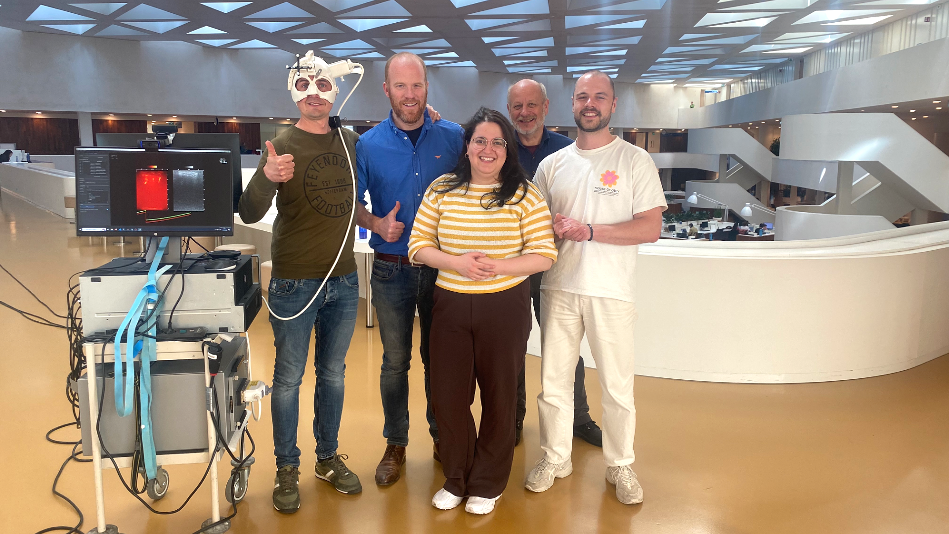 Team wandelende hersenscan