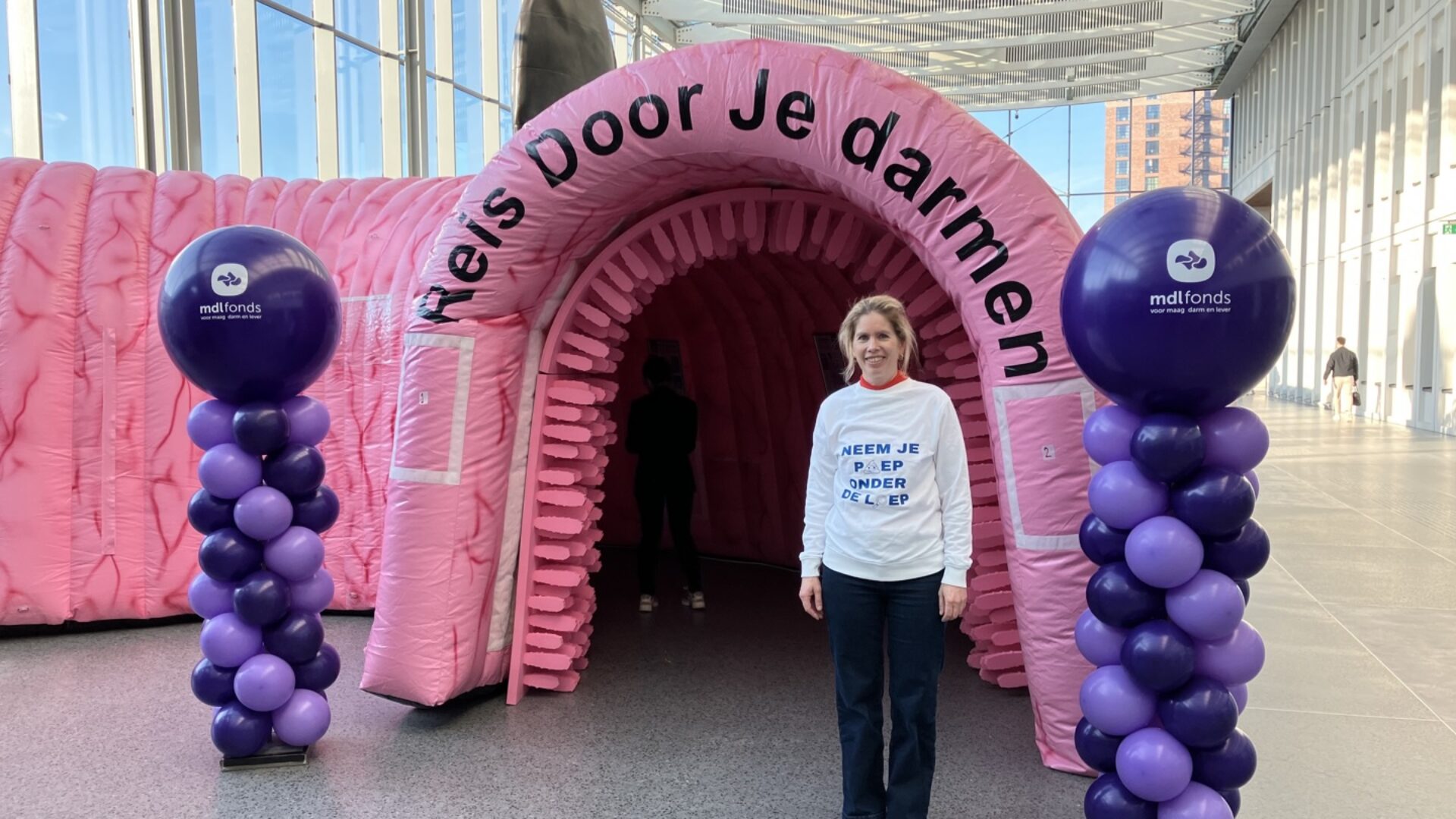 Manon klein bij opblaasdarm BVO Darmkanker